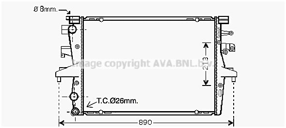 AVA QUALITY COOLING Radiators, Motora dzesēšanas sistēma VW2230